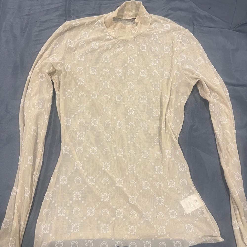 MARINE SERRE
Beige Moonogram Long Sleeve T-Shirt